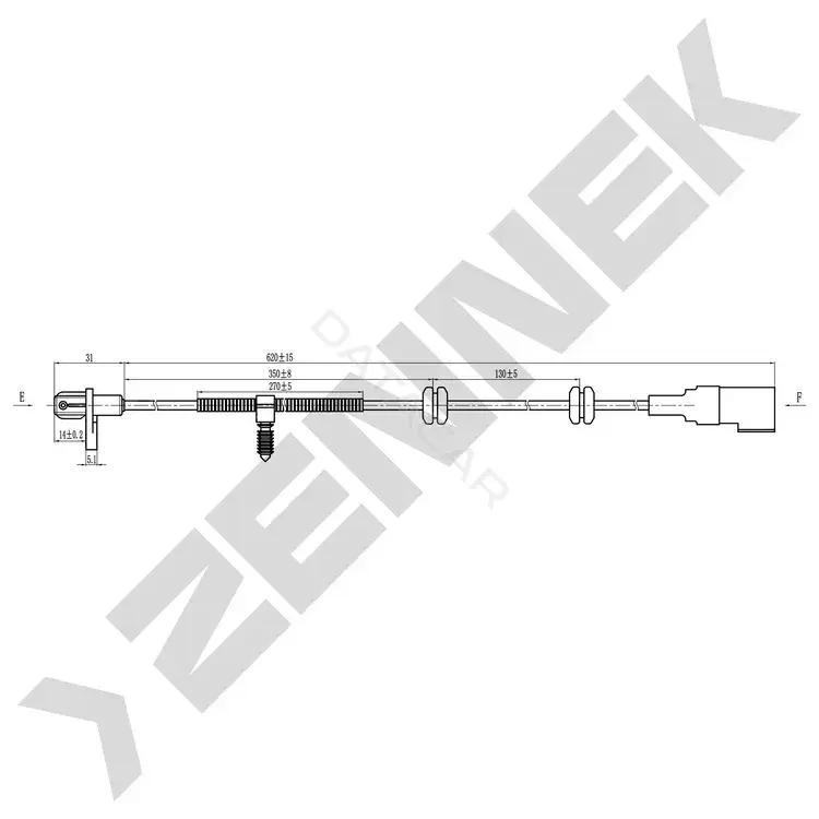 Датчик АБС ZENNEK DAS0321