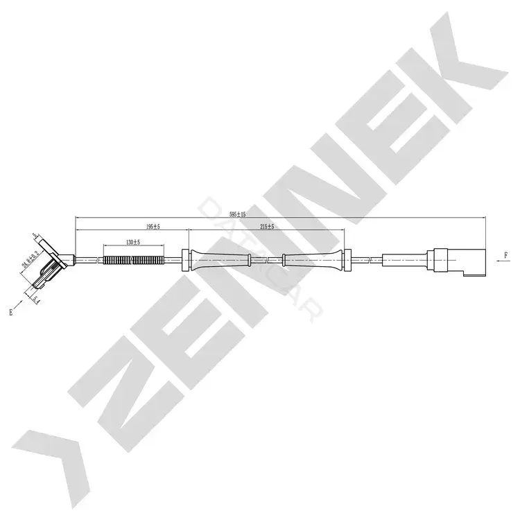 Датчик АБС ZENNEK DAS0336