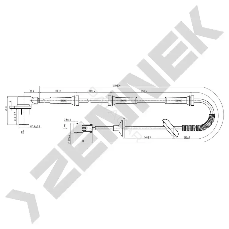 Датчик АБС ZENNEK DAS0472