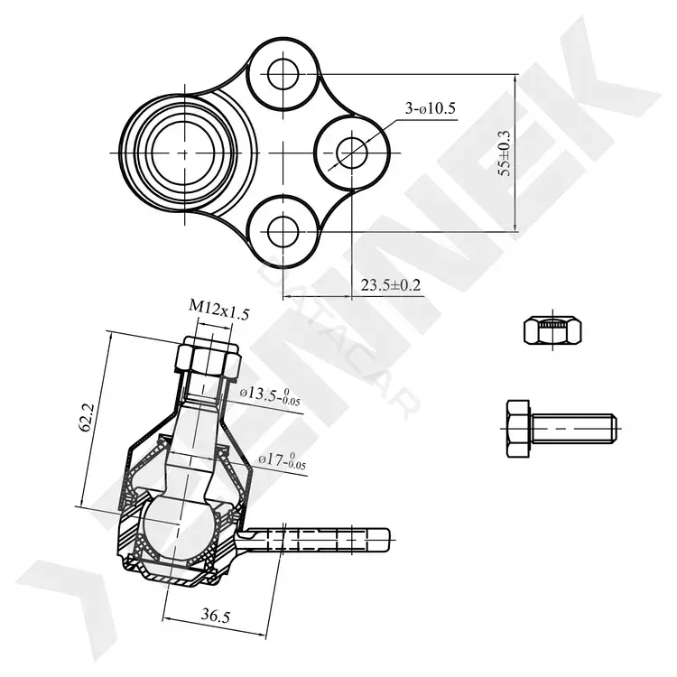 Шаровая опора ZENNEK DBJ0012