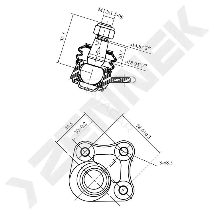 Шаровая опора ZENNEK DBJ0015