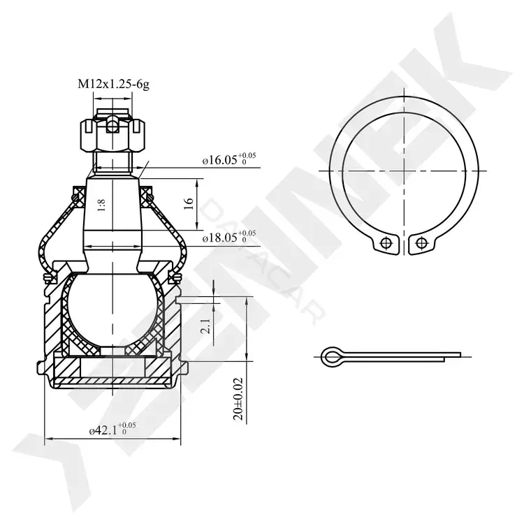 Шаровая опора ZENNEK DBJ0029