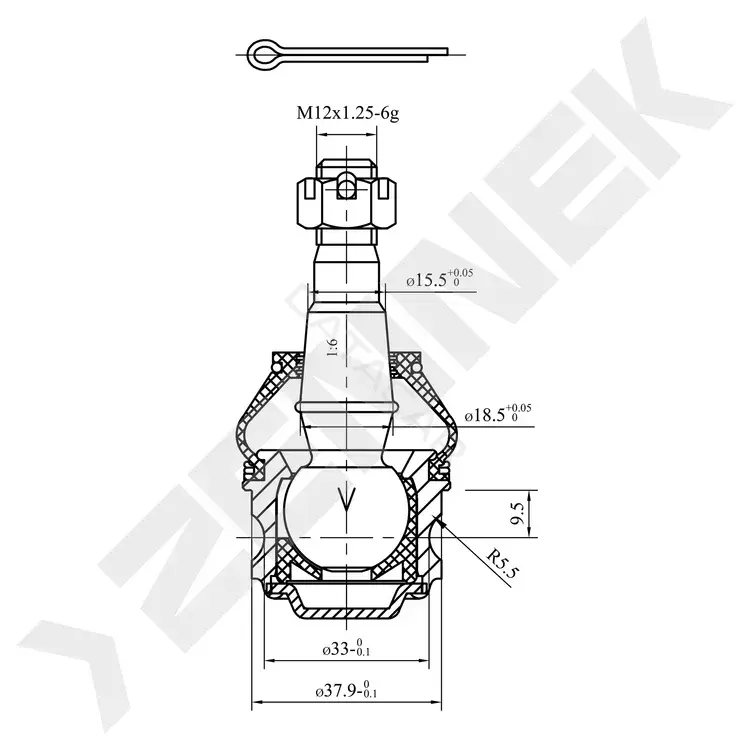 Шаровая опора ZENNEK DBJ0044