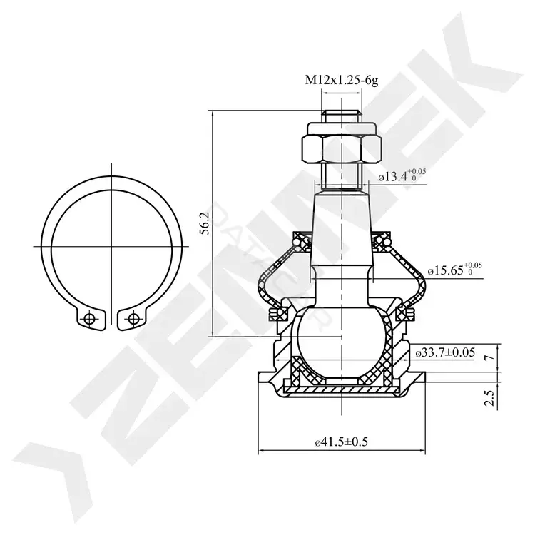 Шаровая опора ZENNEK DBJ0050