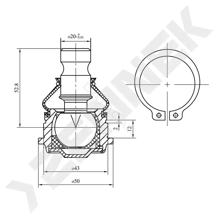 Шаровая опора ZENNEK DBJ0051