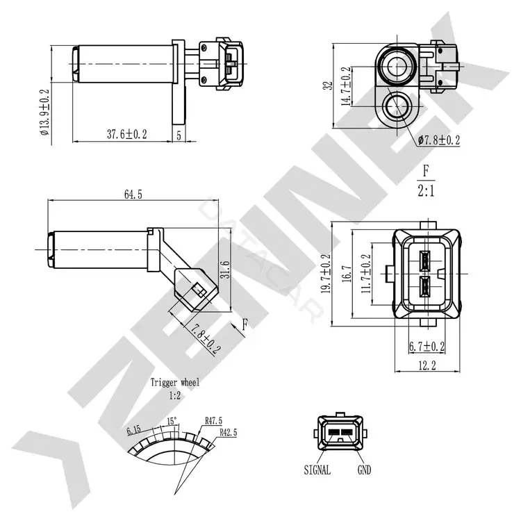Датчик коленвала ZENNEK DCS0018