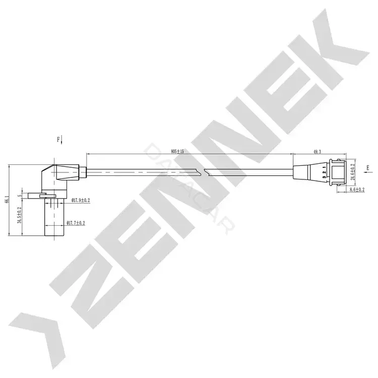 Датчик коленвала ZENNEK DCS0043