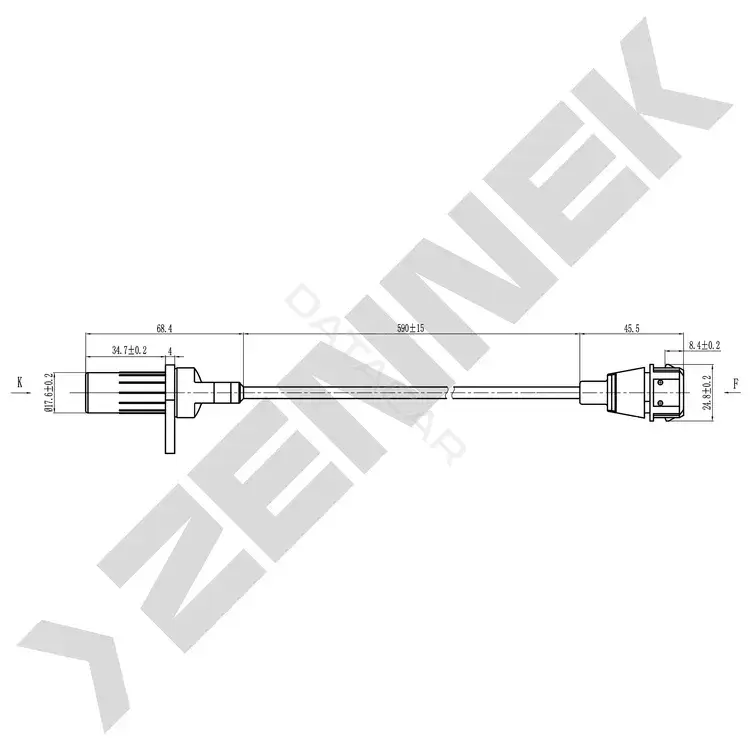 Датчик коленвала ZENNEK DCS0047