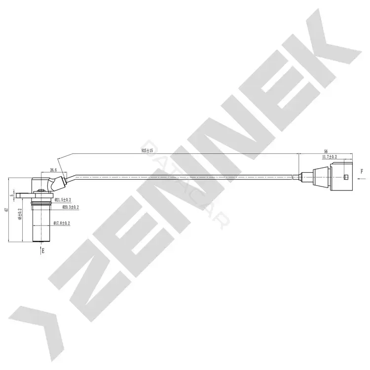 Датчик коленвала ZENNEK DCS0071