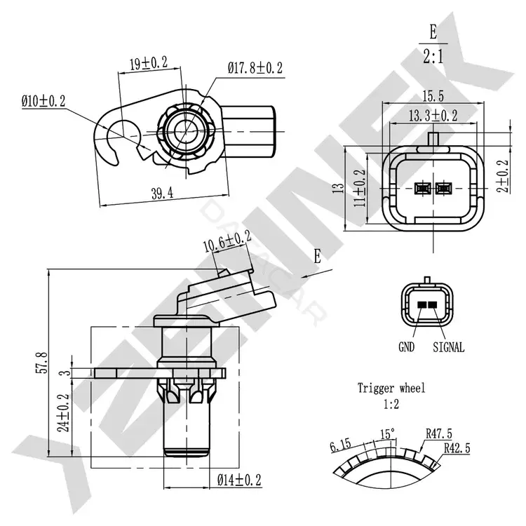 Датчик коленвала ZENNEK DCS0085