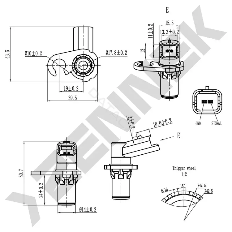 Датчик коленвала ZENNEK DCS0102