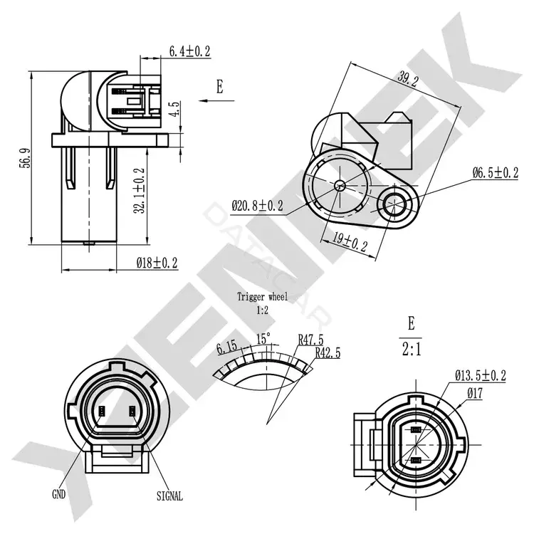 Датчик коленвала ZENNEK DCS0143