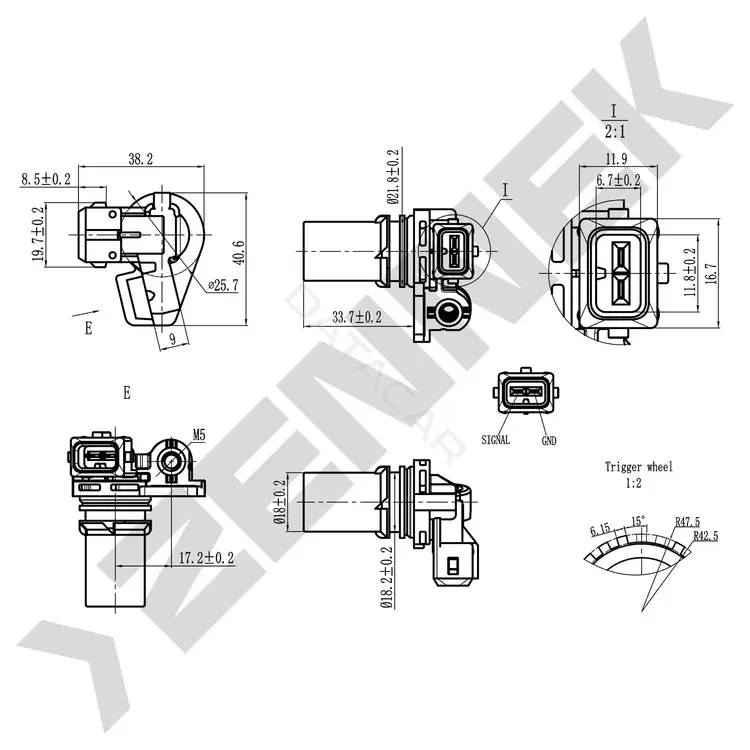 Датчик коленвала ZENNEK DCS0146