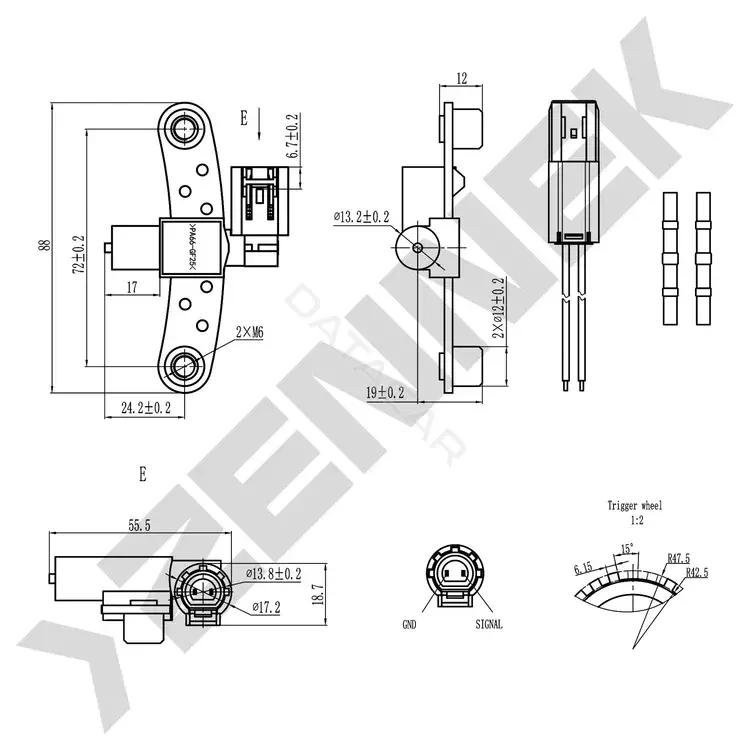 Датчик коленвала ZENNEK DCS0200
