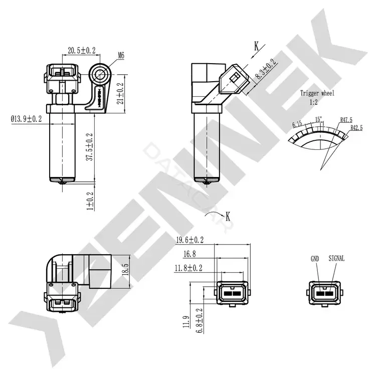 Датчик коленвала ZENNEK DCS0238