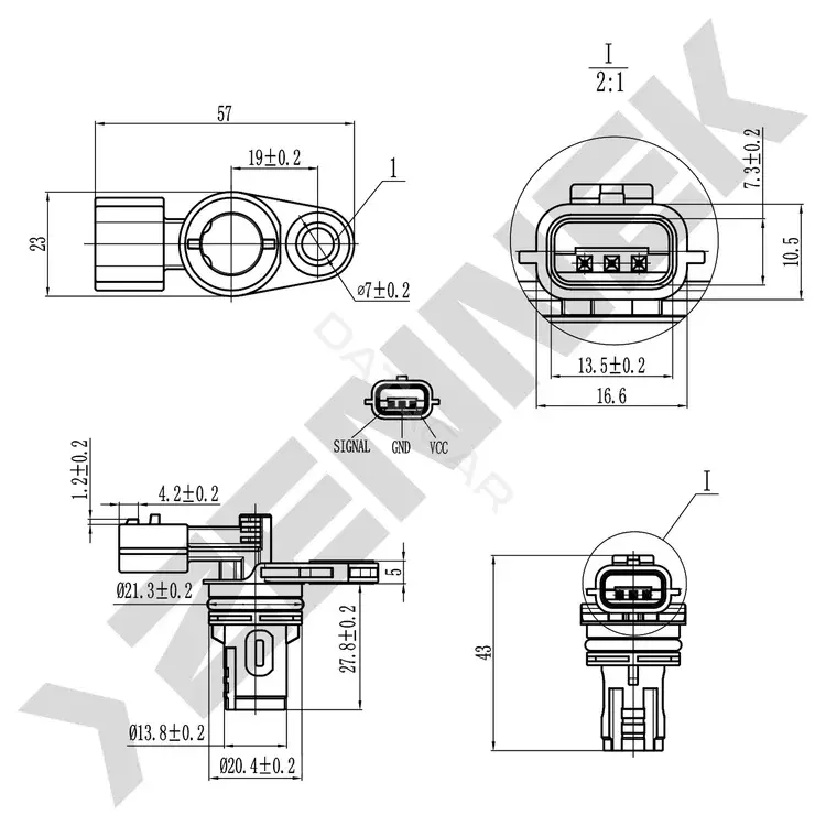 Датчик коленвала ZENNEK DCS0277