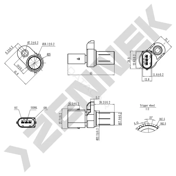 Датчик коленвала ZENNEK DCS0401