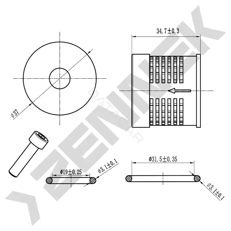 Фильтр масляный муфты Haldex ZENNEK DFH0009