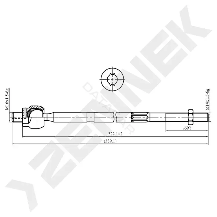 Рулевая тяга ZENNEK DTR0019