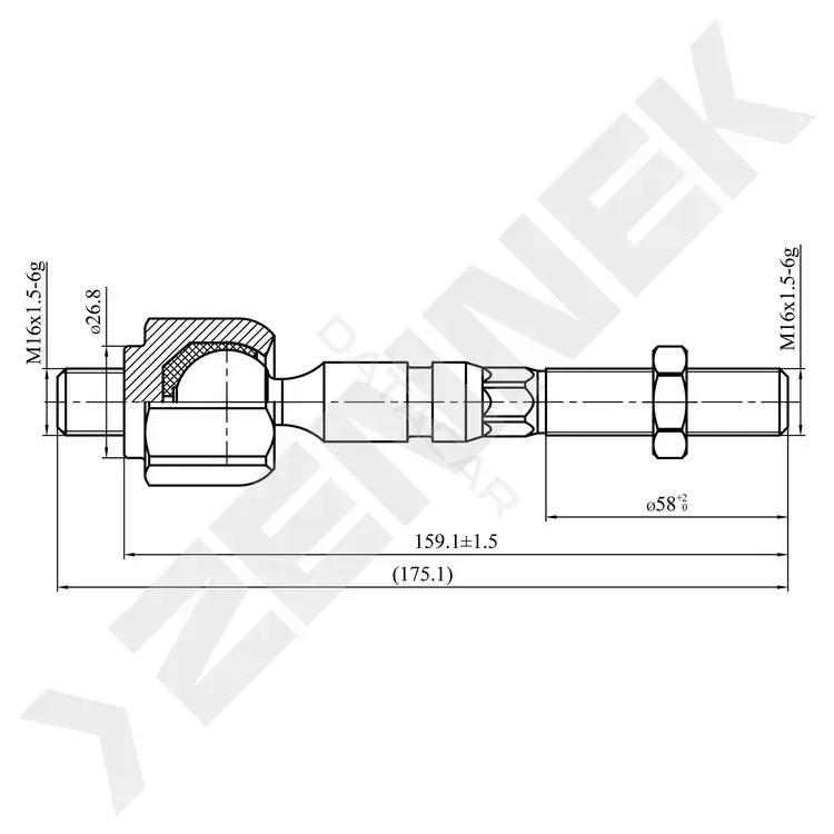 Рулевая тяга ZENNEK DTR0040