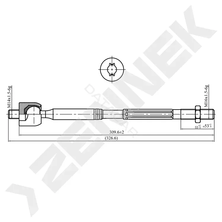 Рулевая тяга ZENNEK DTR0050