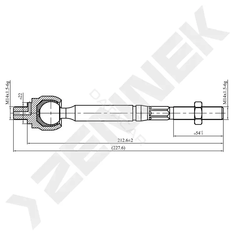 Рулевая тяга ZENNEK DTR0052