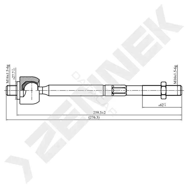 Рулевая тяга ZENNEK DTR0053