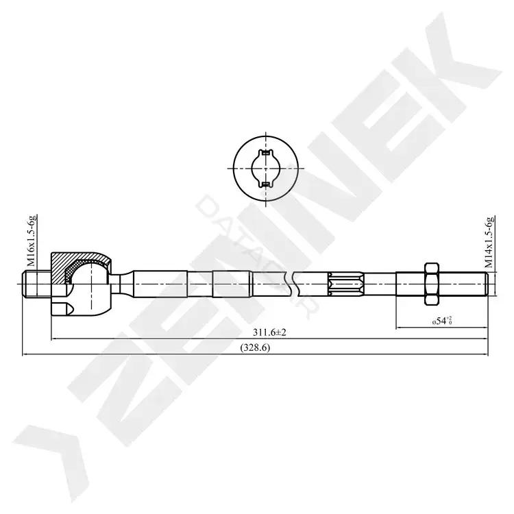 Рулевая тяга ZENNEK DTR0057