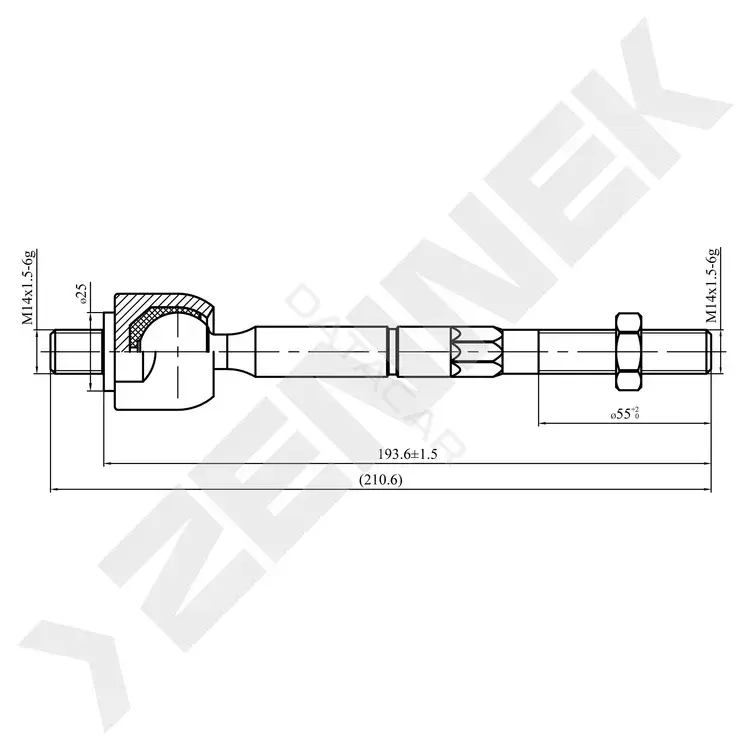 Рулевая тяга ZENNEK DTR0058