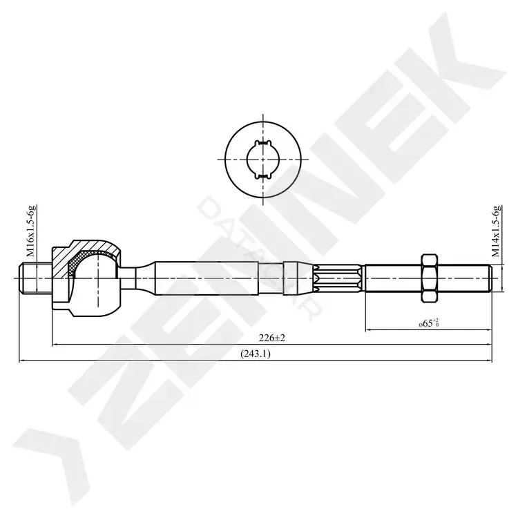 Рулевая тяга ZENNEK DTR0059