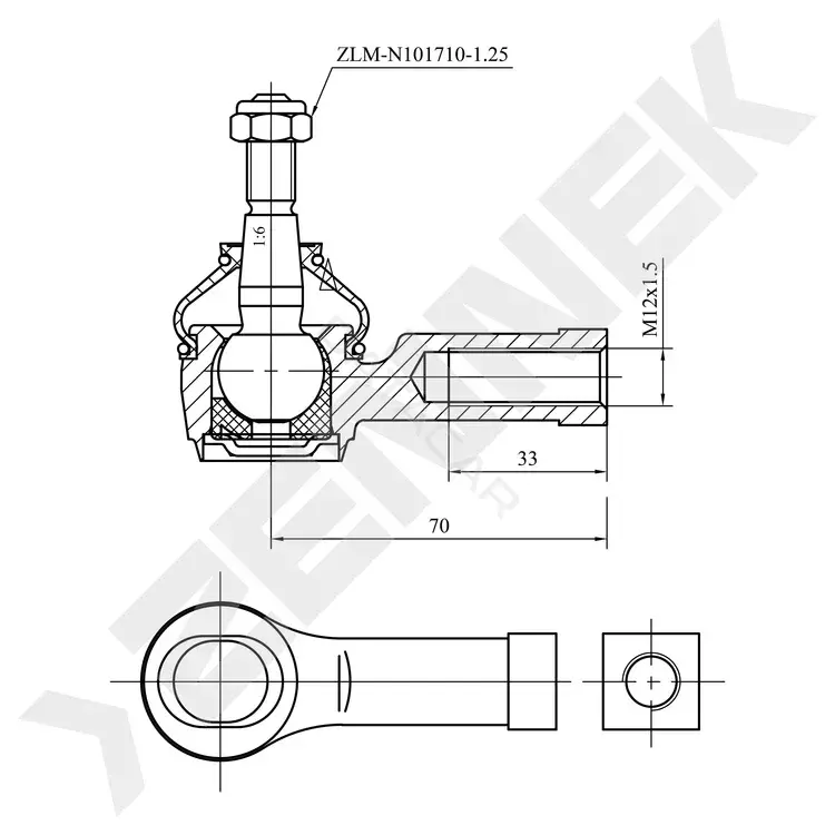 Рулевые наконечники ZENNEK DTE0017