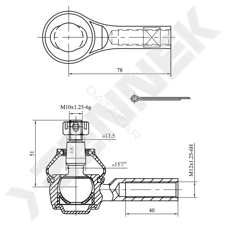 Рулевые наконечники ZENNEK DTE0040