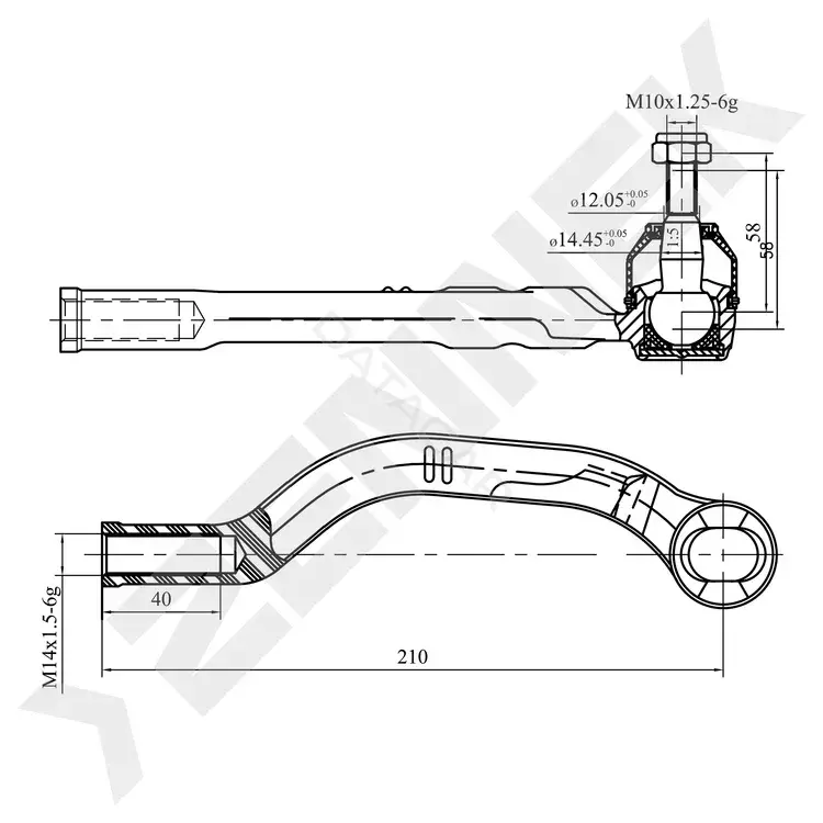 Рулевые наконечники ZENNEK DTE0059