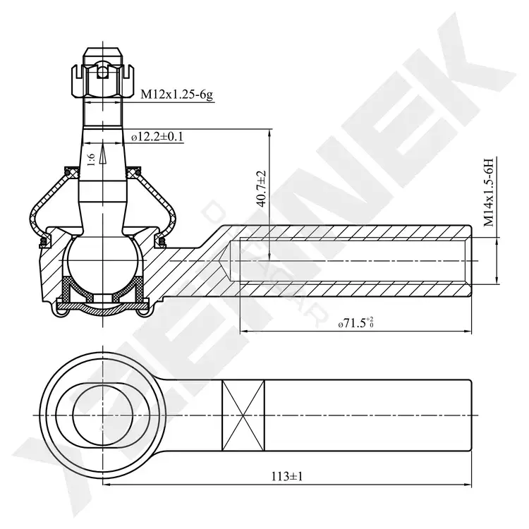 Рулевые наконечники ZENNEK DTE0070