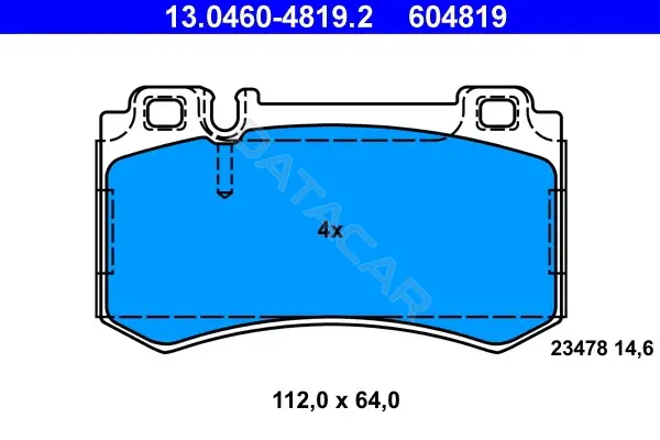 Тормозные колодки ATE 13.0460-4819.2