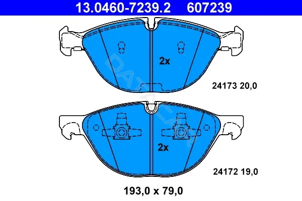 Тормозные колодки ATE 13.0460-7239.2