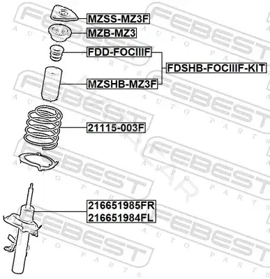 Пружины FEBEST 21115-003F