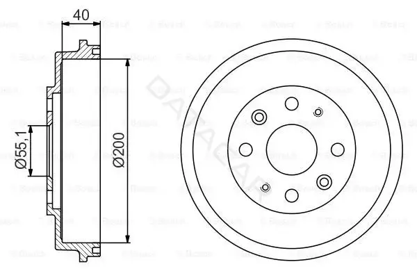 Тормозной барабан BOSCH 0986477191