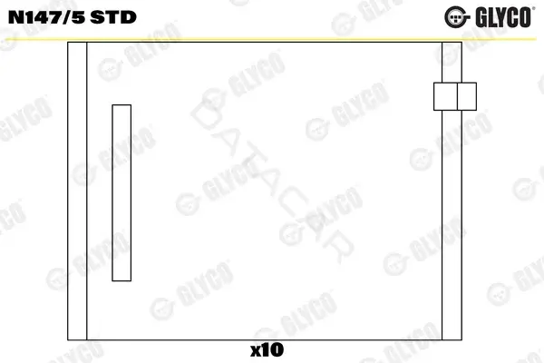 Вкладыши распредвала GLYCO N147/5STD