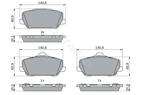 Тормозные колодки BOSCH 0986424954