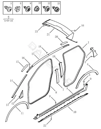 Накладка двери GEELY 6073057300