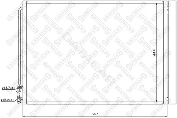 Радиатор кондиционера STELLOX 10-45647-SX
