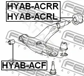 Сайлентблок рычага FEBEST HYAB-ACRL