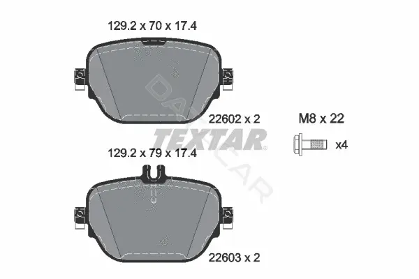 Тормозные колодки TEXTAR 2260201