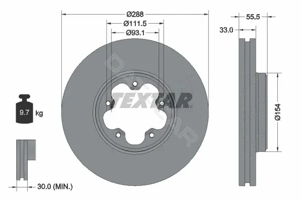 Тормозные диски TEXTAR 93260603