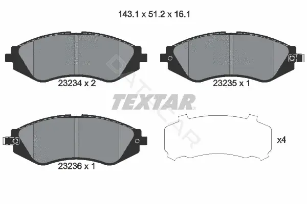 Тормозные колодки TEXTAR 2323401