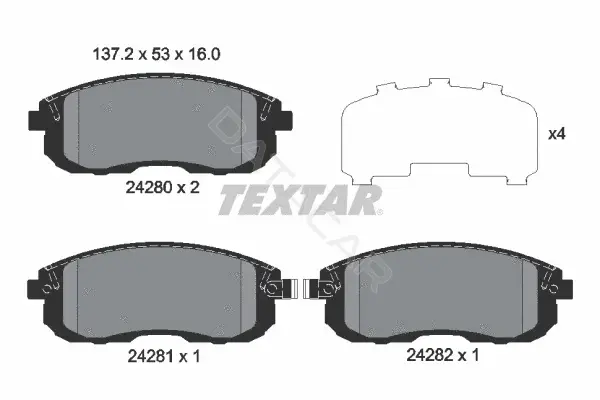 Тормозные колодки TEXTAR 2428001