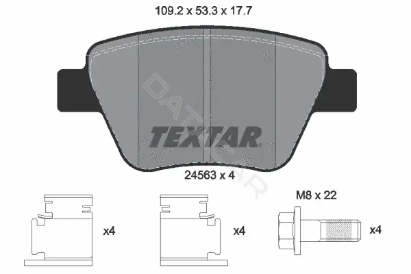Тормозные колодки TEXTAR 2456301