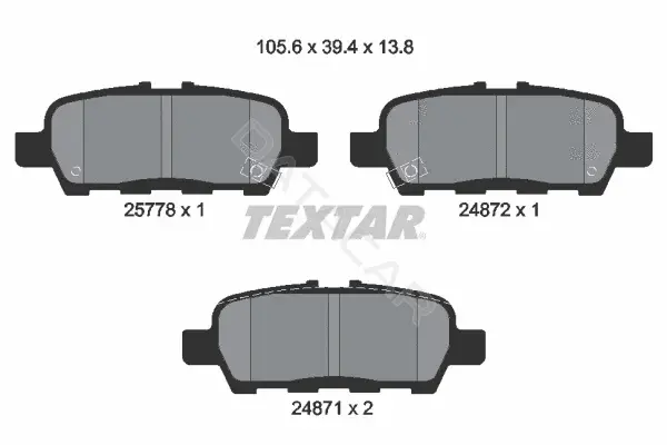 Тормозные колодки TEXTAR 2577801