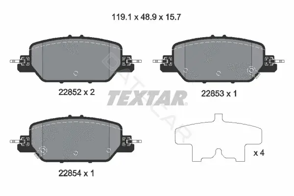 Тормозные колодки TEXTAR 2285201